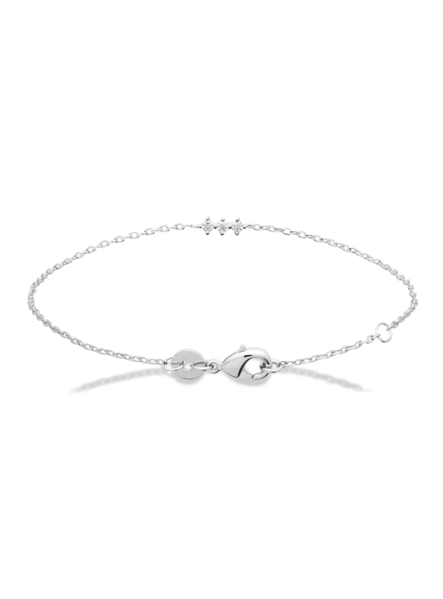 Bracelet Brillaxis argent rhodié trois oxydes_x005f_x000D_18 cm