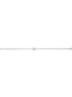 Bracelet Brillaxis argent rhodié solitaire 4 griffes