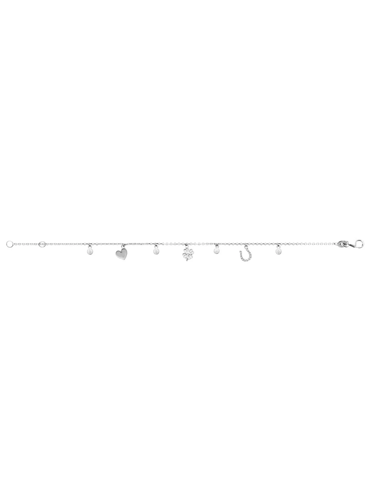 Bracelet Brillaxis argent rhodié pampilles et oxydes_x005f_x000D_18 cm
