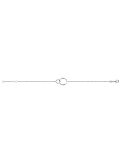 Bracelet Brillaxis argent rhodié anneaux entrelacés_x005f_x000D_18 cm