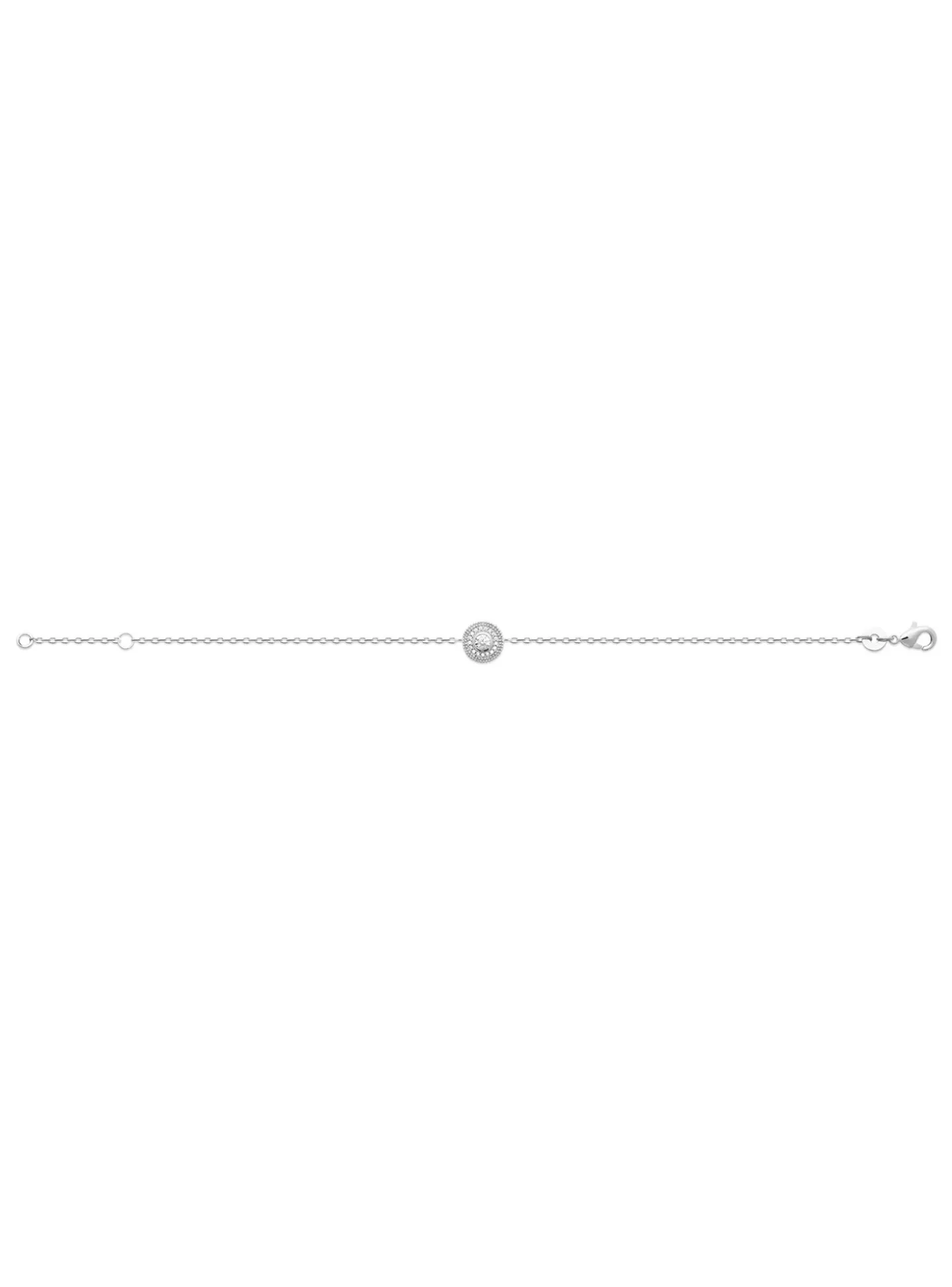 Bracelet Brillaxis argent pastille ronde empierrée
