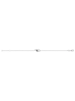 Bracelet Brillaxis argent flamme perle noire
