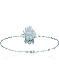 Bracelet Brillaxis Argent tête d'indien