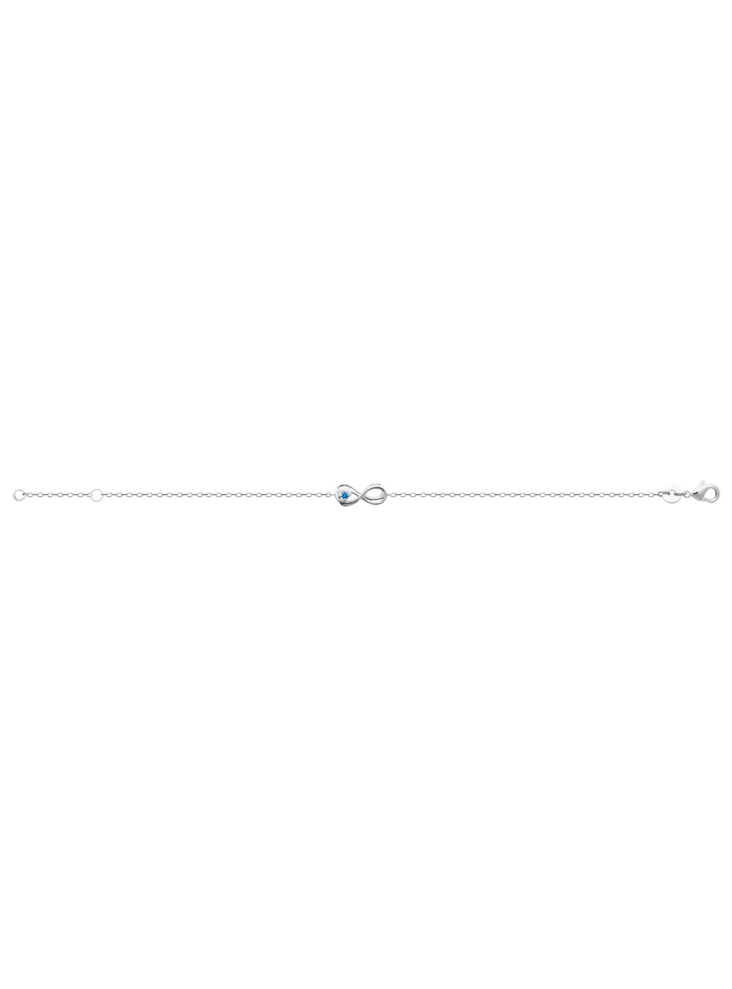 Bracelet Brillaxis argent infini perle bleue