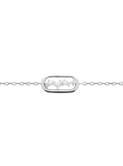 Bracelet Brillaxis argent rhodié motif ovale_x005f_x000D_avec oxydes