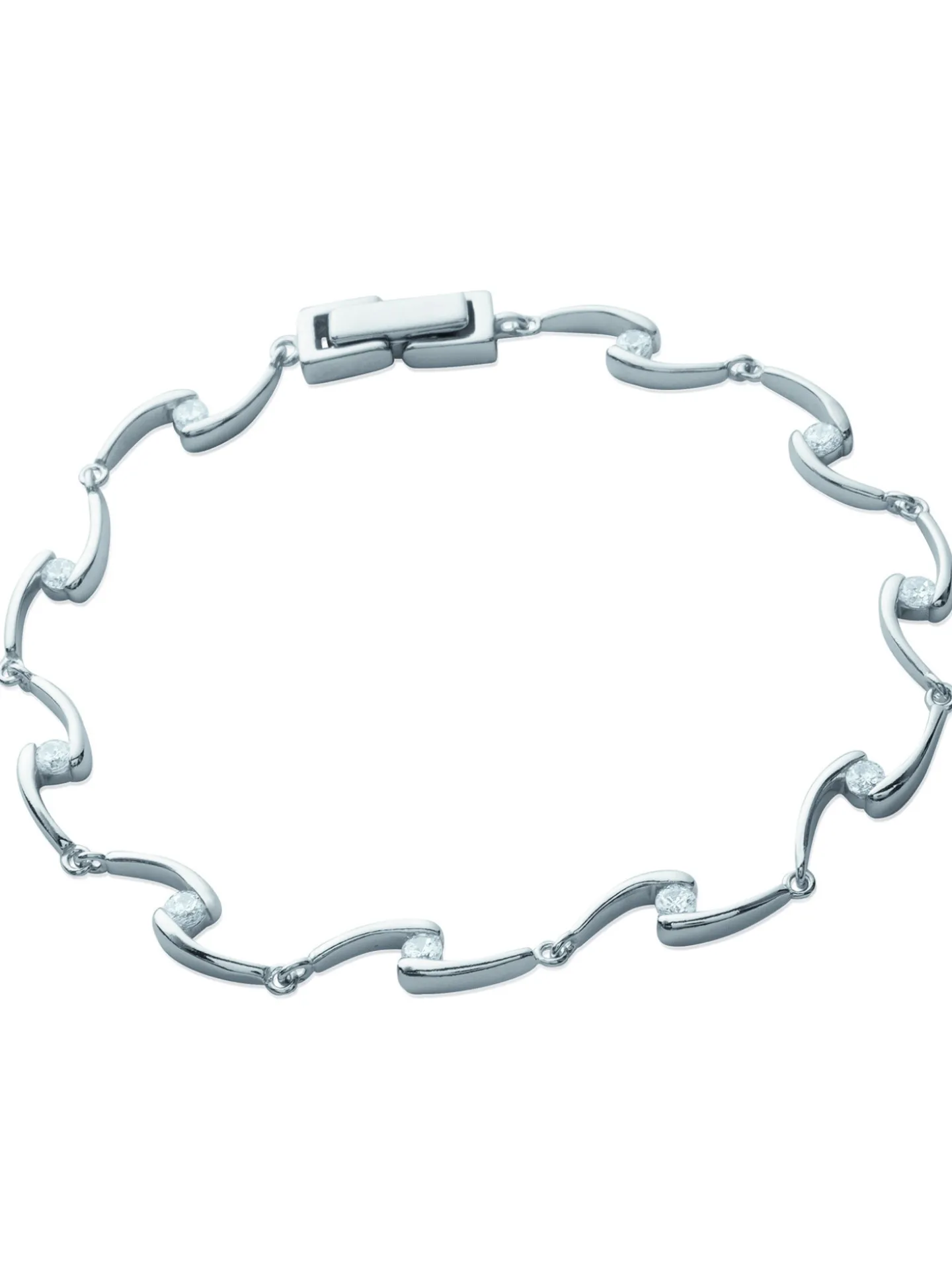 Bracelet Brillaxis articulé empierré argent