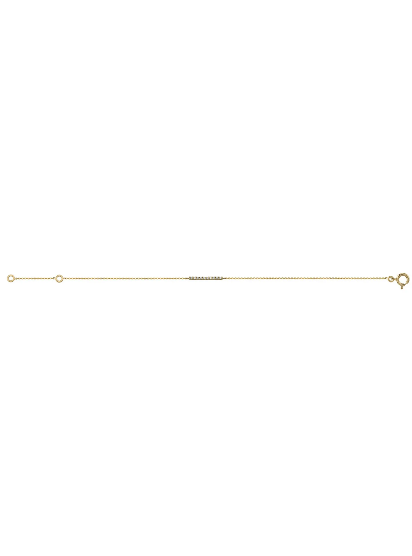 Bracelet Brillaxis barrette or jaune oxydes