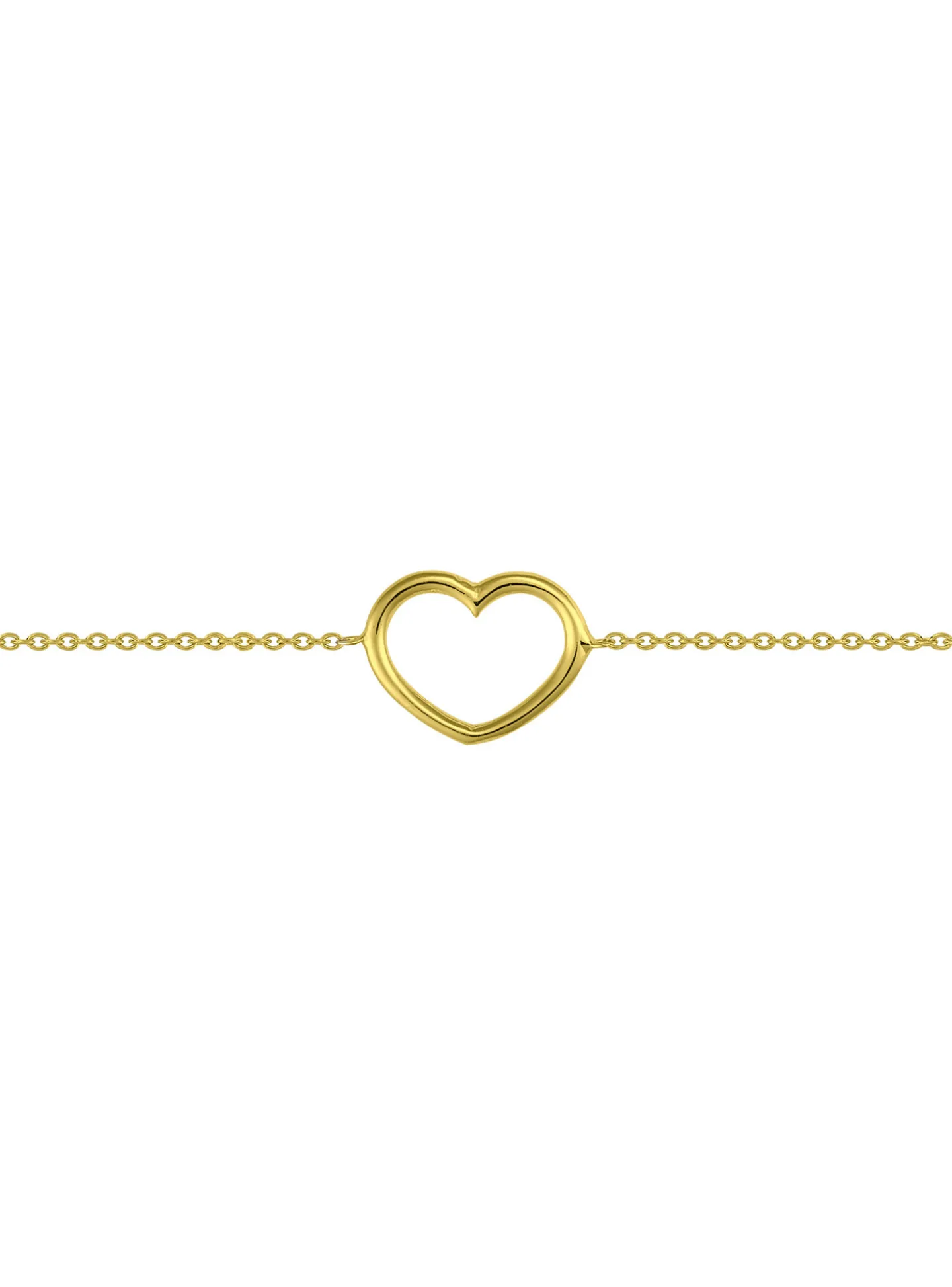 Bracelet Brillaxis coeur en or jaune 18k