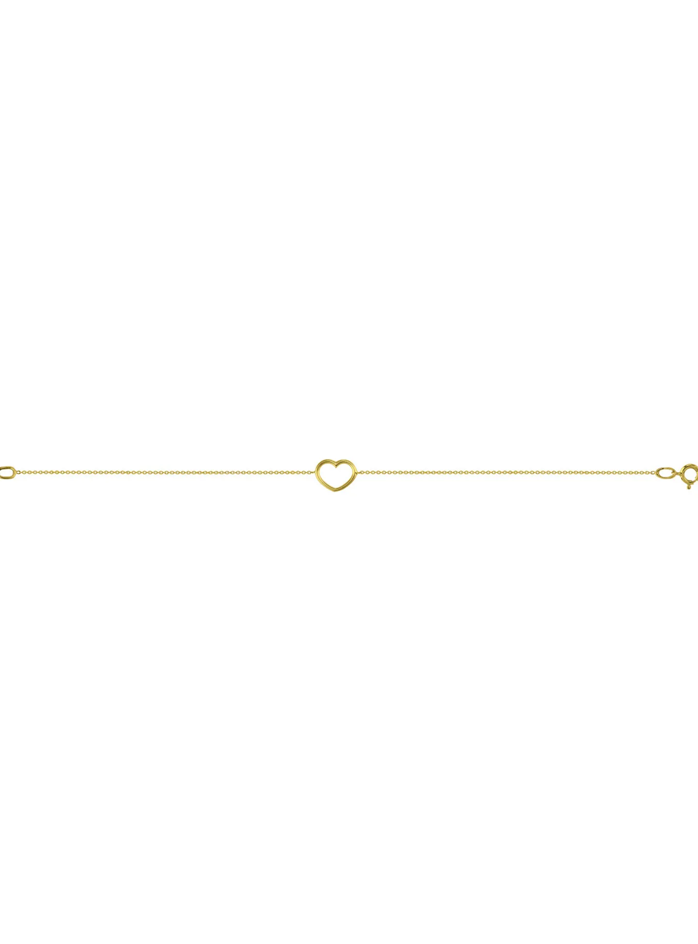 Bracelet Brillaxis coeur en or jaune 18k