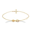 Bracelet Brillaxis croix chrétienne empierrée 18cm