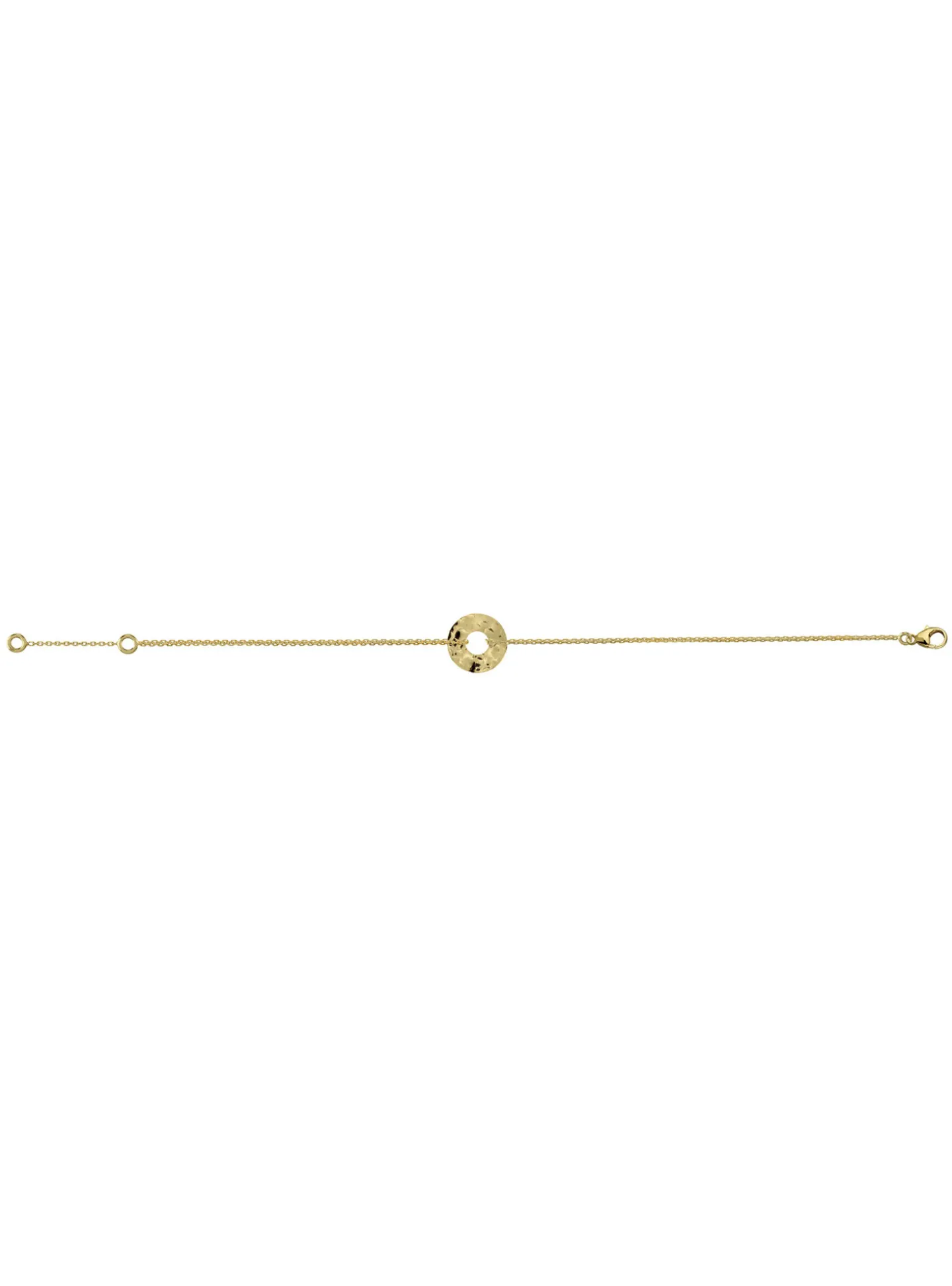 Bracelet Brillaxis deux rangs cercle martelé or