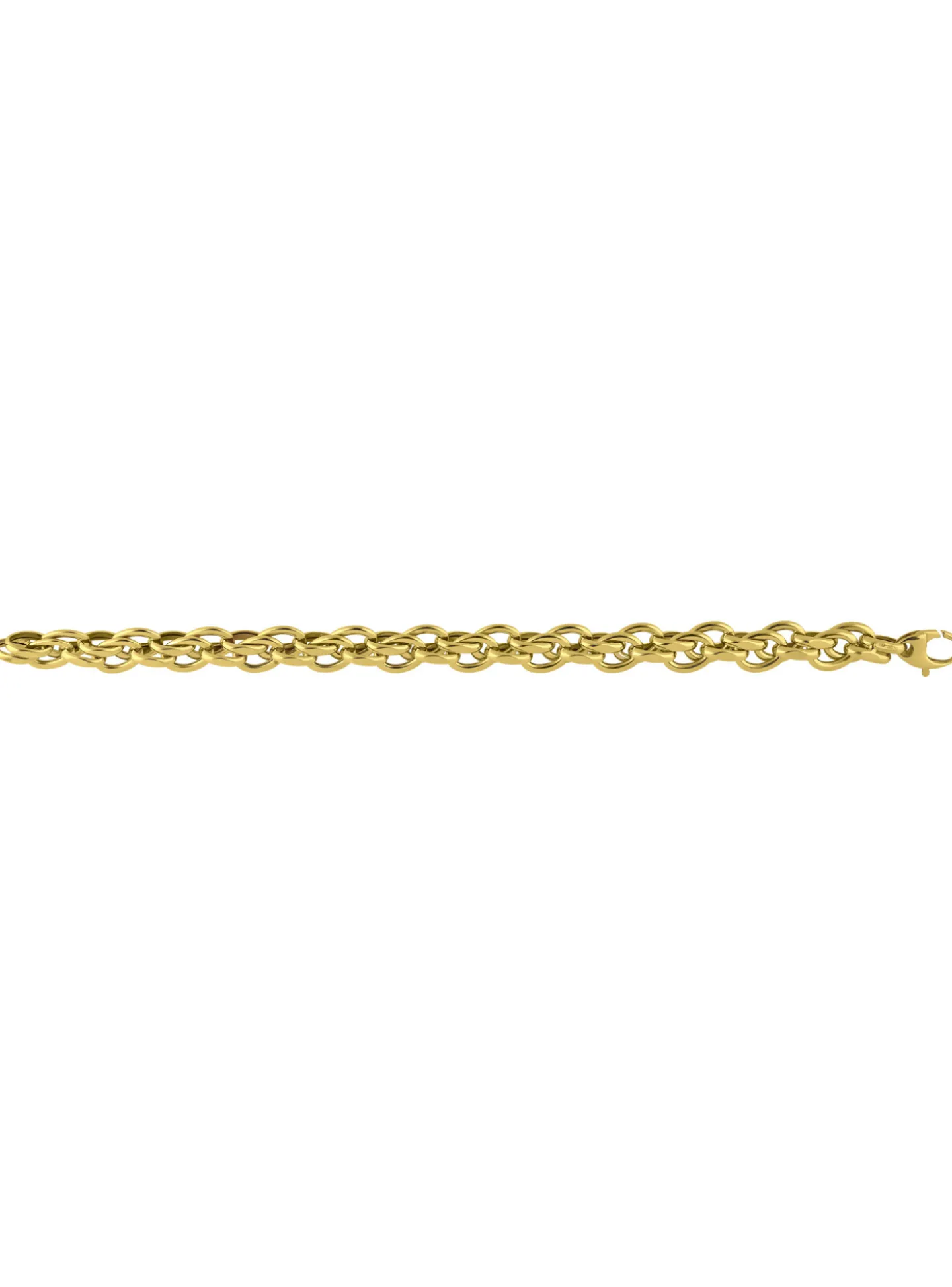 Bracelet Brillaxis double maille ovale or 9 carats