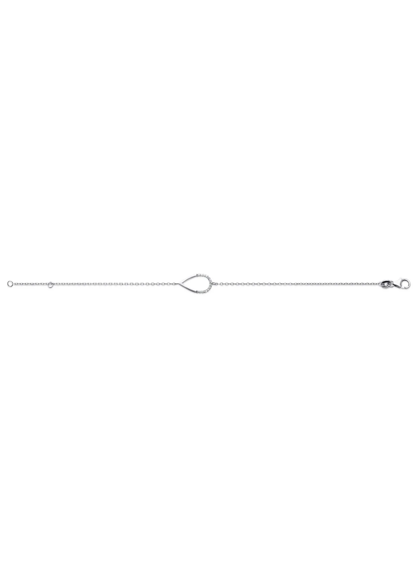 Bracelet Brillaxis goutte argent rhodié et oxydes