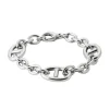 Bracelet Brillaxis gros maillons argent rhodié