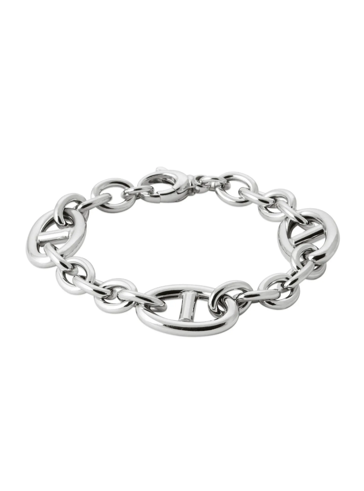 Bracelet Brillaxis gros maillons argent rhodié