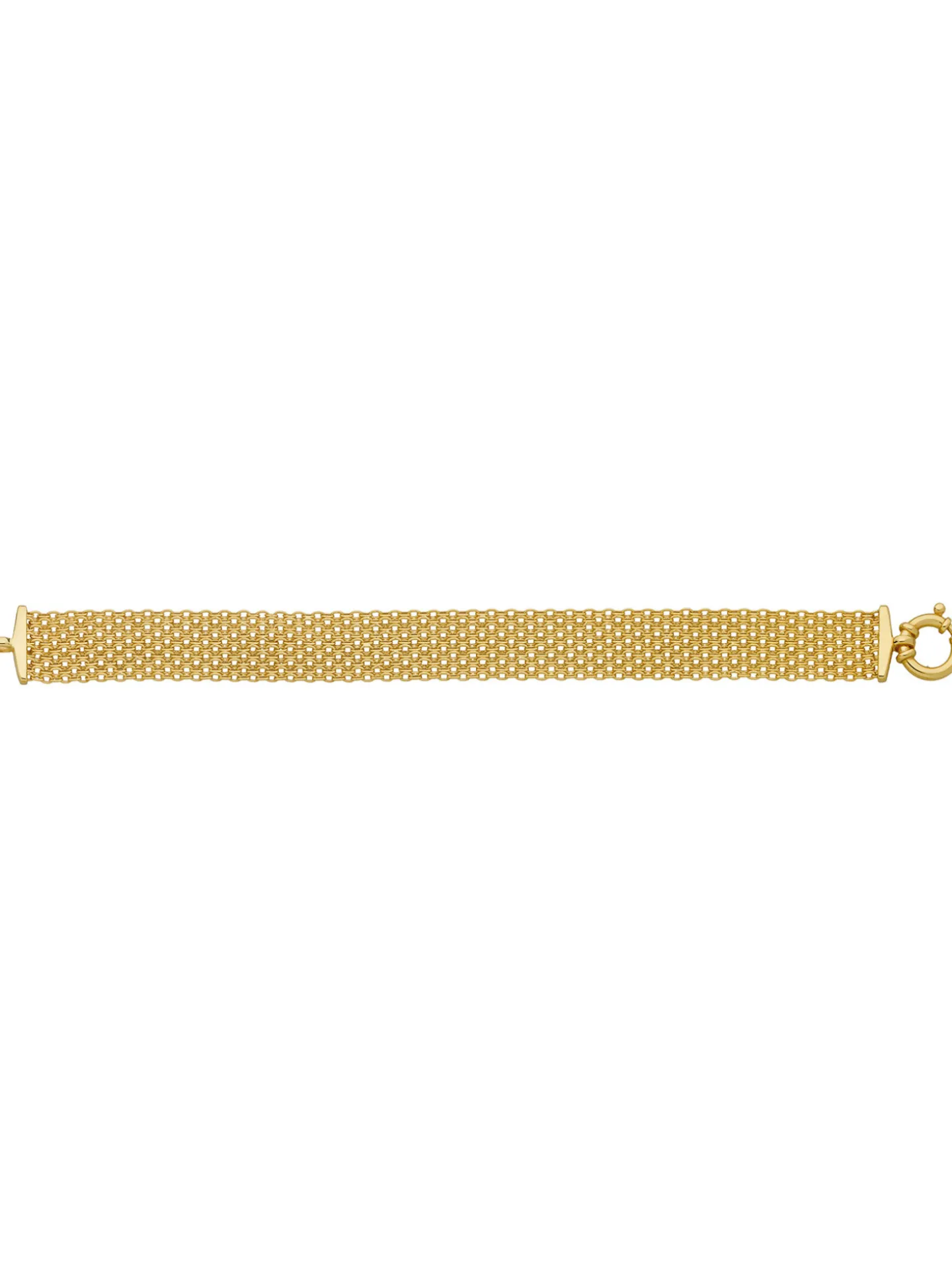 Bracelet Brillaxis large plat 10 rangs maille forçat