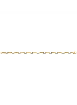 Bracelet Brillaxis mailles ovales or jaune et blanc