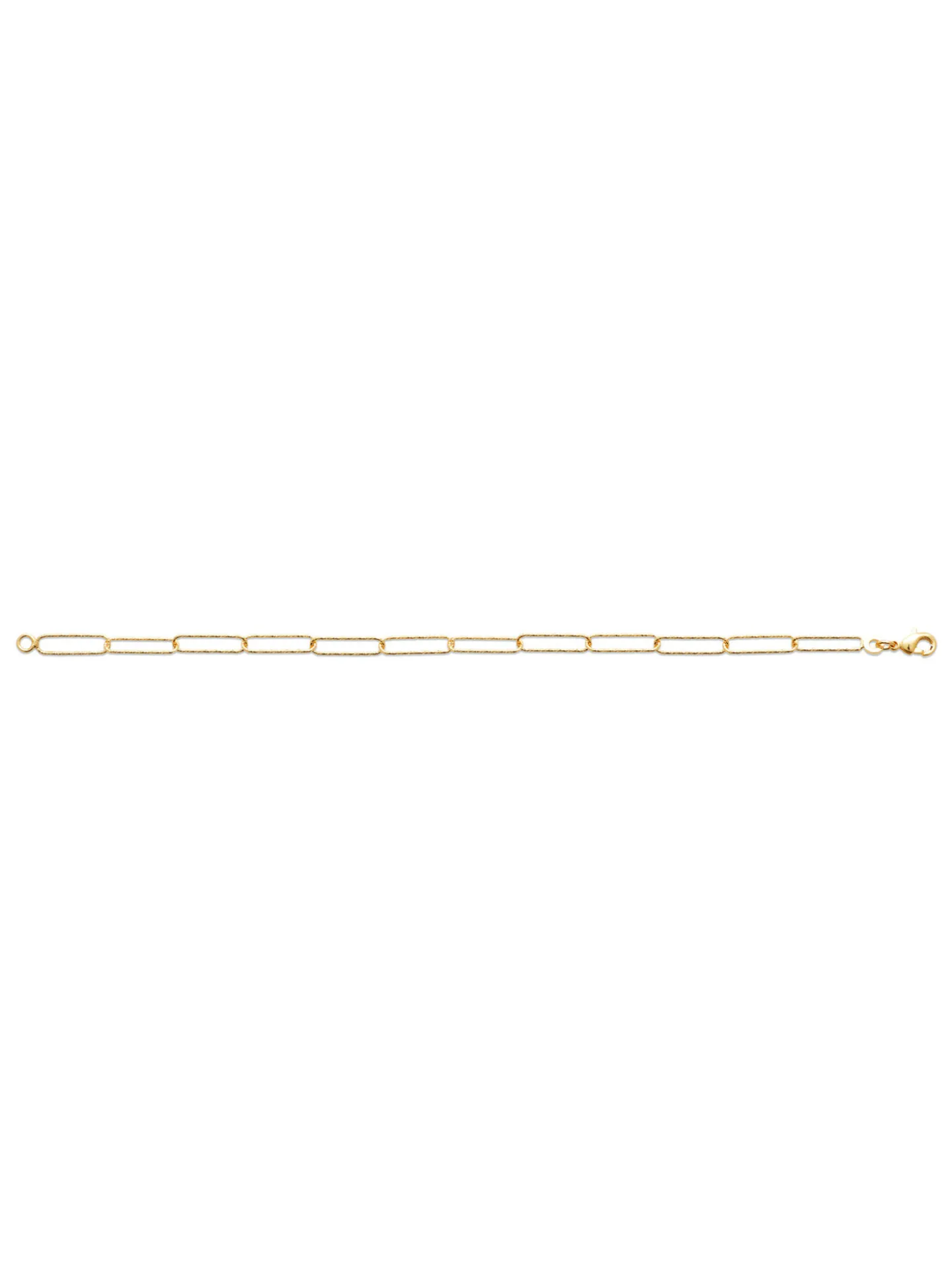 Bracelet Brillaxis maillons ovalisés striés plaqué_x005f_x000D_18 cm