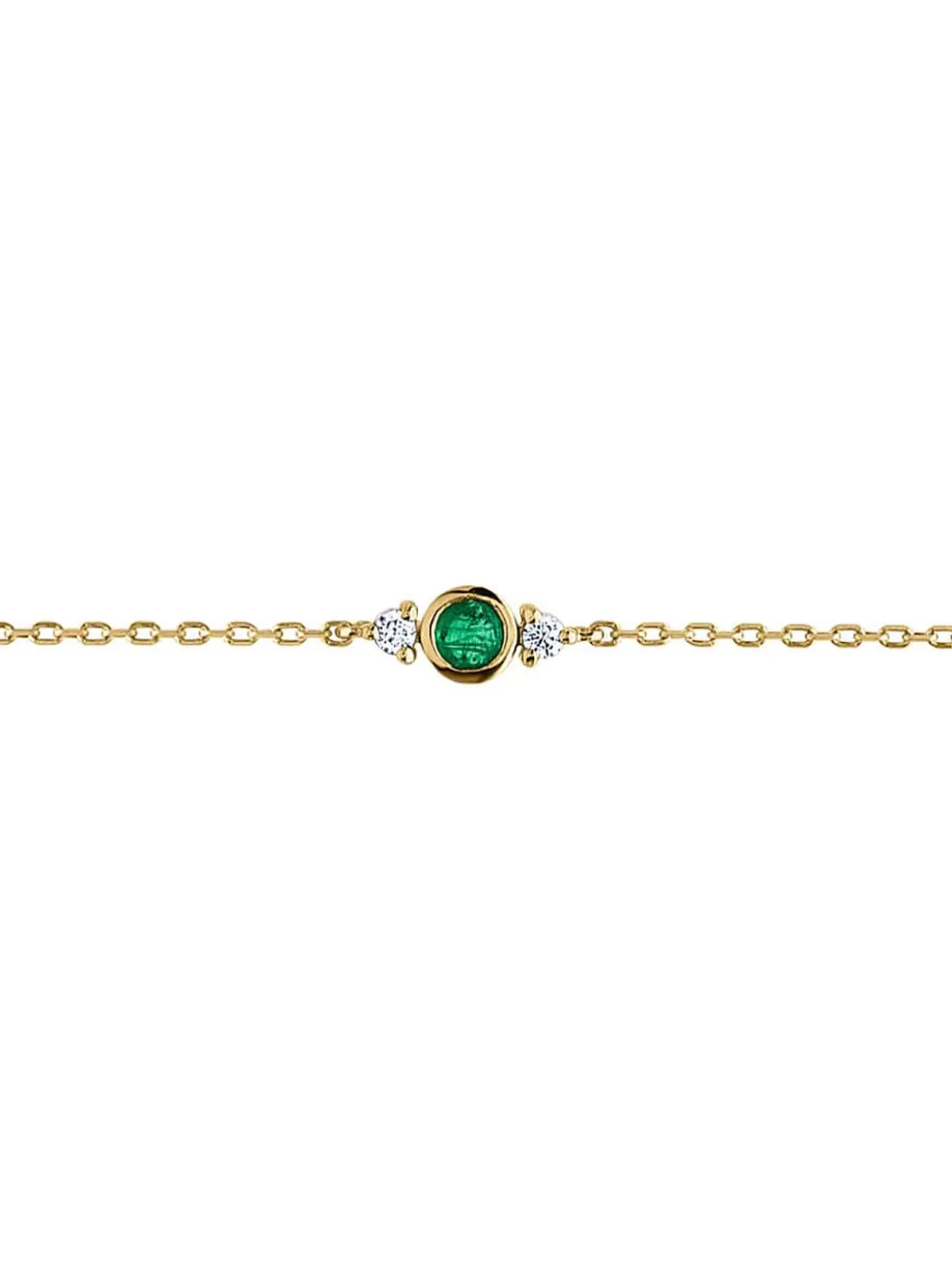 Bracelet Brillaxis Émeraude oxydes or 18 carats