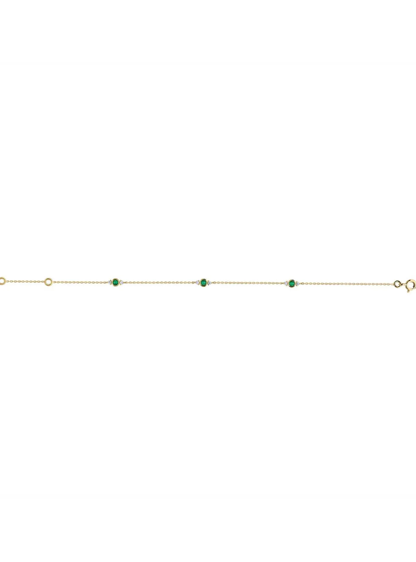 Bracelet Brillaxis Émeraude oxydes or 18 carats