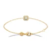 Bracelet Brillaxis motif carré plaqué or