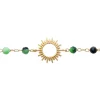 Bracelet Brillaxis motif soleil et pierres rubis_x005f_x000D_zoisite