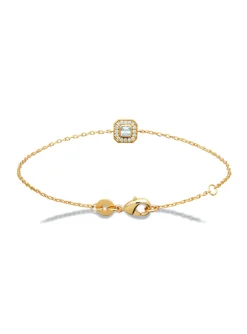 Bracelet Brillaxis motif carré plaqué or
