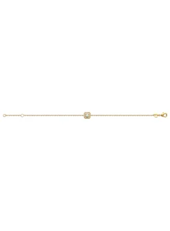 Bracelet Brillaxis motif carré plaqué or