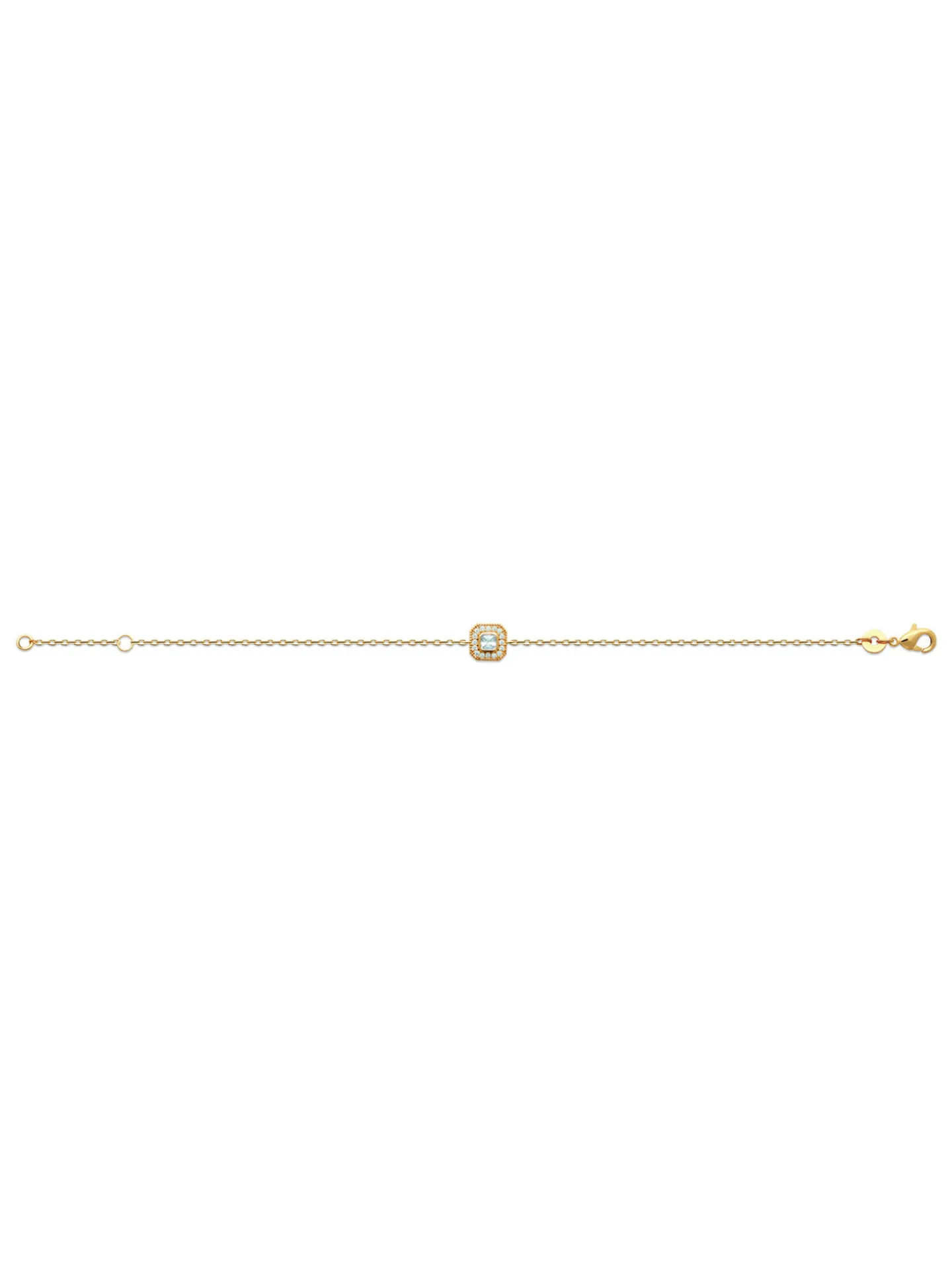 Bracelet Brillaxis motif carré plaqué or
