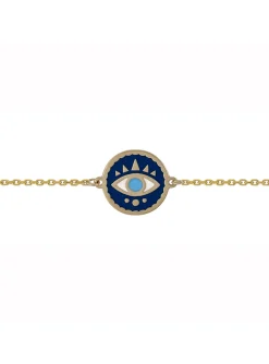 Bracelet Brillaxis oeil émail bleu