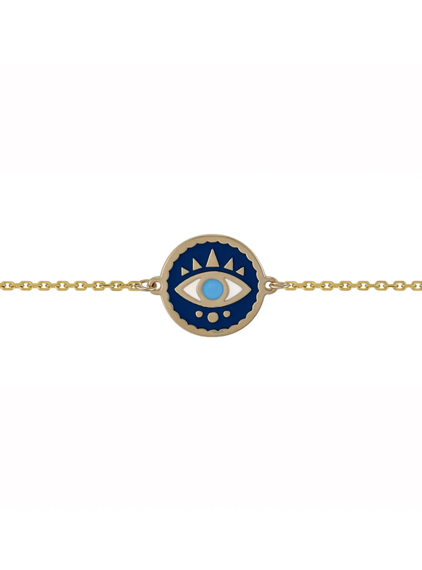 Bracelet Brillaxis oeil émail bleu