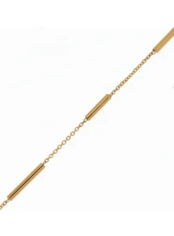 Bracelet Brillaxis or 18 carats chaine forçat/tubes