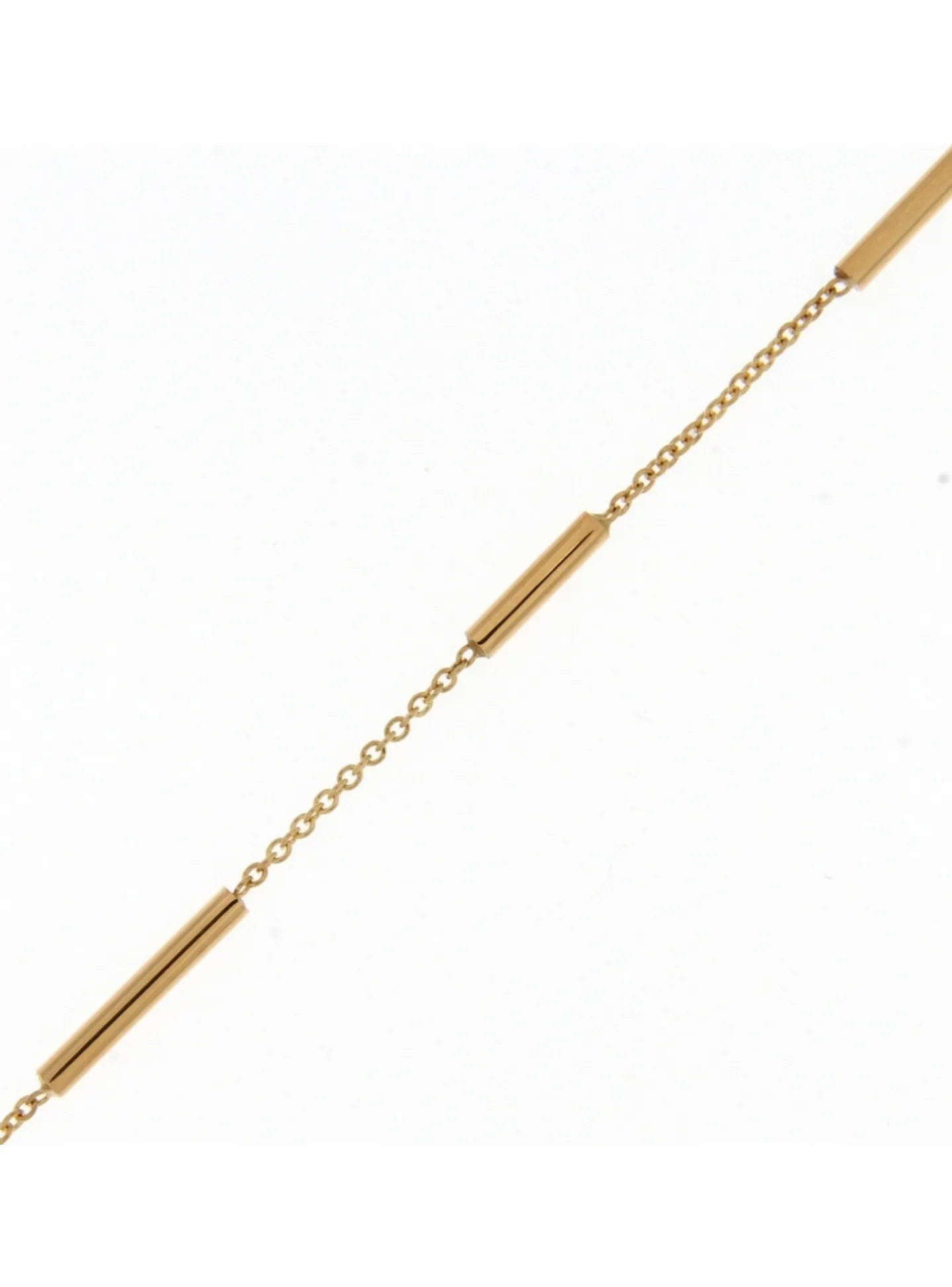 Bracelet Brillaxis or 18 carats chaine forçat/tubes