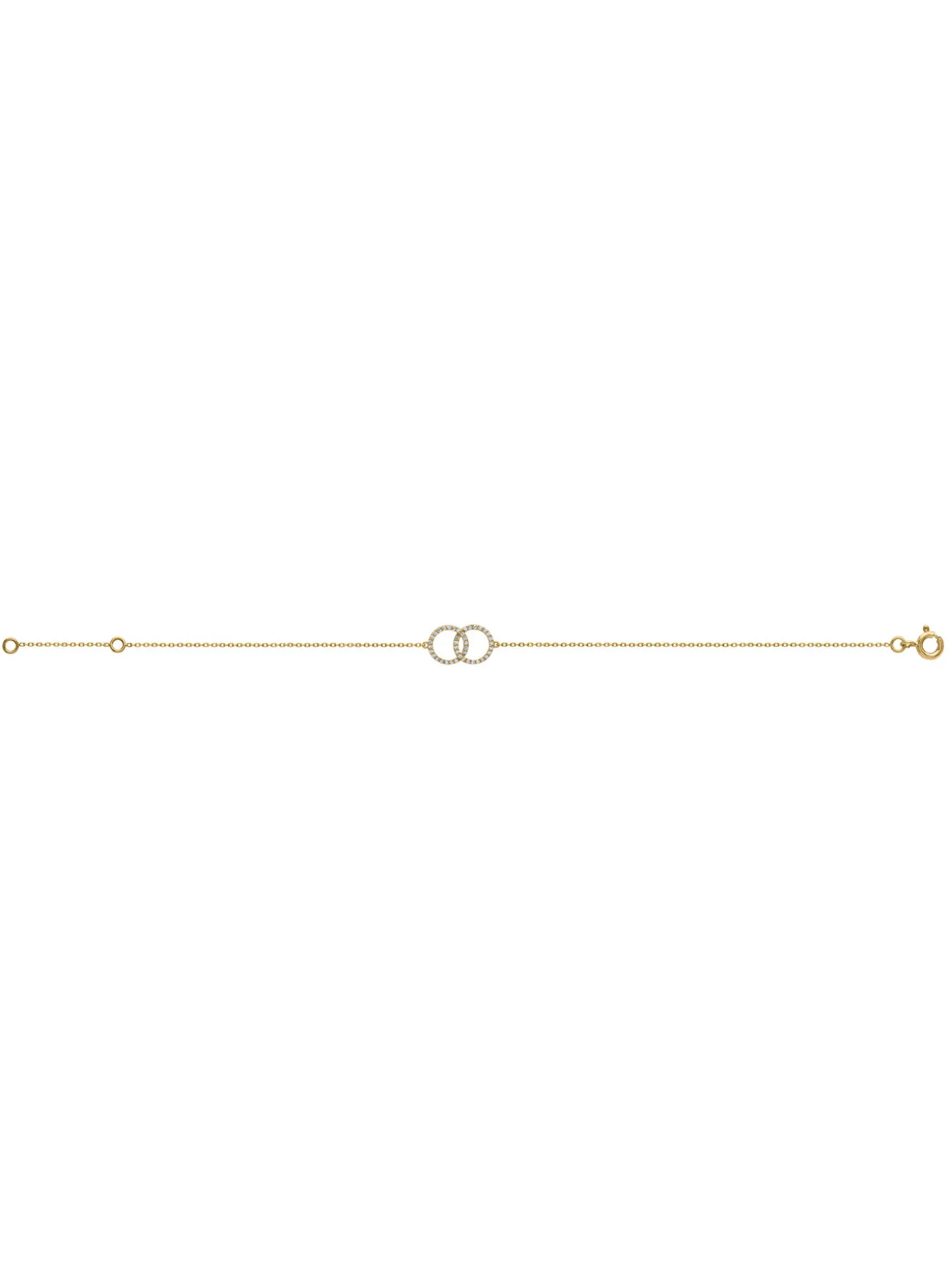 Bracelet Brillaxis or 9 carats cercles entrelacés_x005f_x000D_oxydes