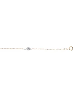 Bracelet Brillaxis or bicolore oxydes sertis clos