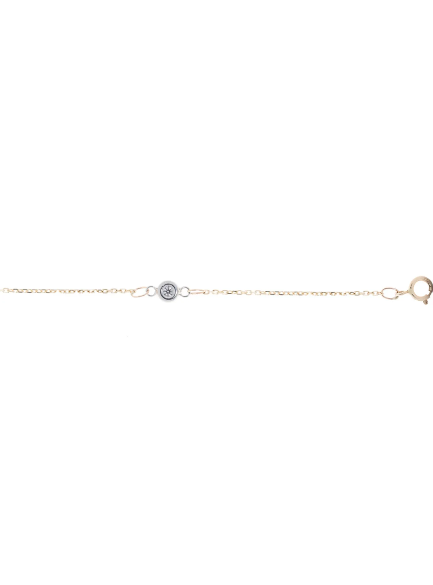 Bracelet Brillaxis or bicolore oxydes sertis clos