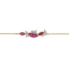 Bracelet Brillaxis or jaune 18K rhodolites oxydes