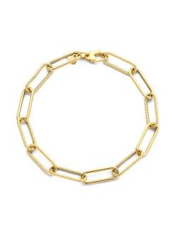 Bracelet Brillaxis or jaune 18 carats mailles ovales