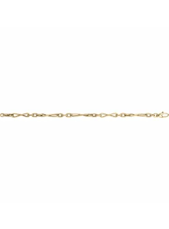 Bracelet Brillaxis or mailles ovales et torsadées