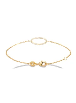 Bracelet Brillaxis ovale pavé plaqué or