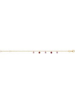 Bracelet Brillaxis pampilles camaïeu rose_x005f_x000D_plaqué or