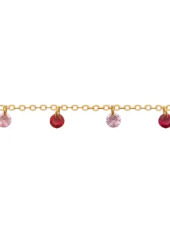Bracelet Brillaxis pampilles camaïeu rose_x005f_x000D_plaqué or