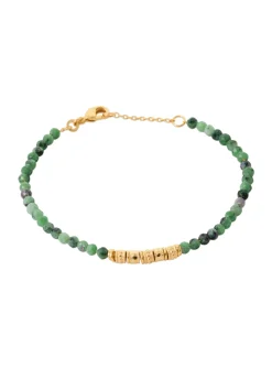 Bracelet Brillaxis perles rubis zoisite 18cm