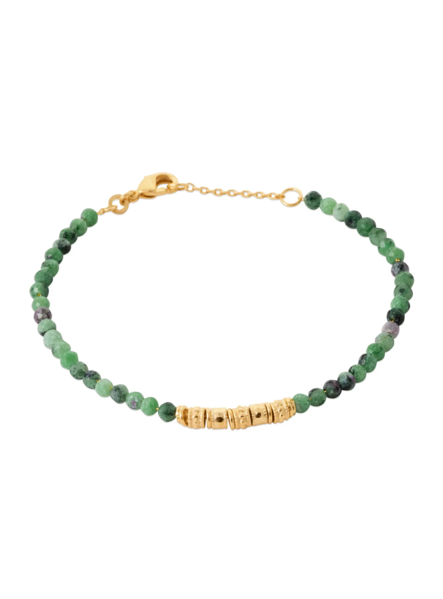 Bracelet Brillaxis perles rubis zoisite 18cm