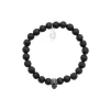Bracelet Brillaxis Pierre de lave Tête de mort_x005f_x000D_60 mm