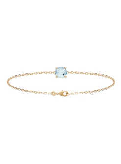 Bracelet Brillaxis plaqué or perle bleue