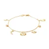 Bracelet Brillaxis plaqué or soleil lune OZ