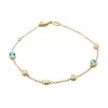 Bracelet Brillaxis plaqué or bleu OZ