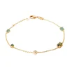 Bracelet Brillaxis plaqué or OZ vert