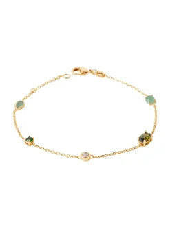 Bracelet Brillaxis plaqué or OZ vert